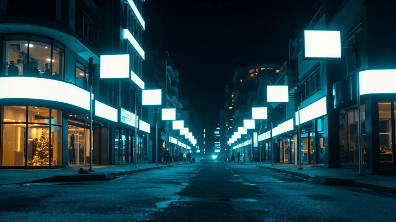 Gece ışıklı tabelalar